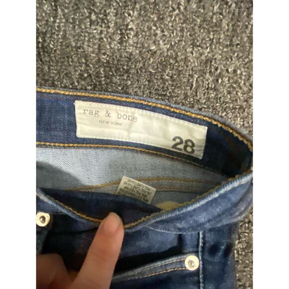 Rag & Bone Jeans Womens Size 28 Blue 10 Inch Ankle Skinny Mad River Dark Wash - Picture 2 of 4